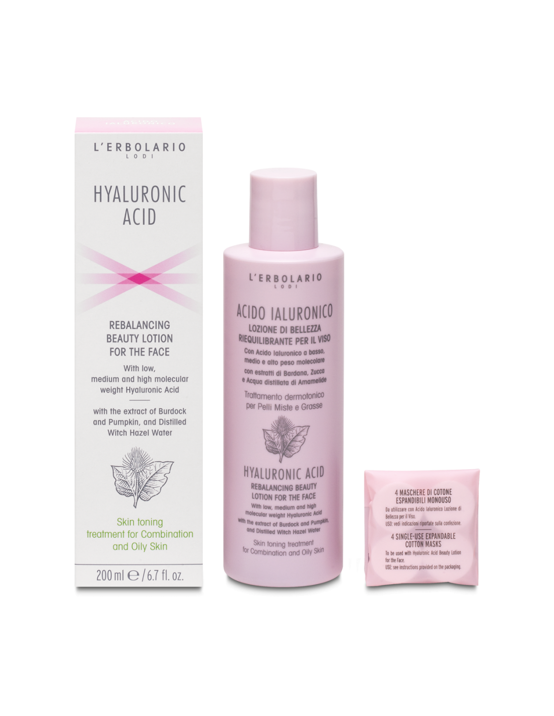 Lotion rééquilibrante à l'acide hyaluronique pour peaux mixtes et grasses