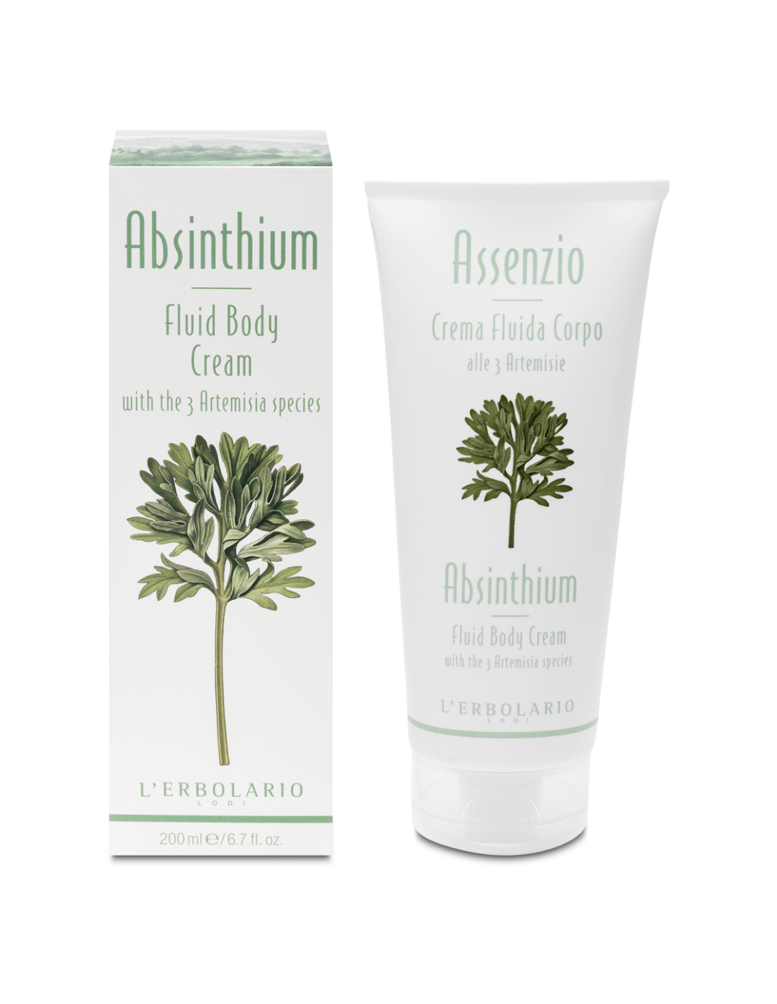 Crème fluide pour le corps à l'absinthe