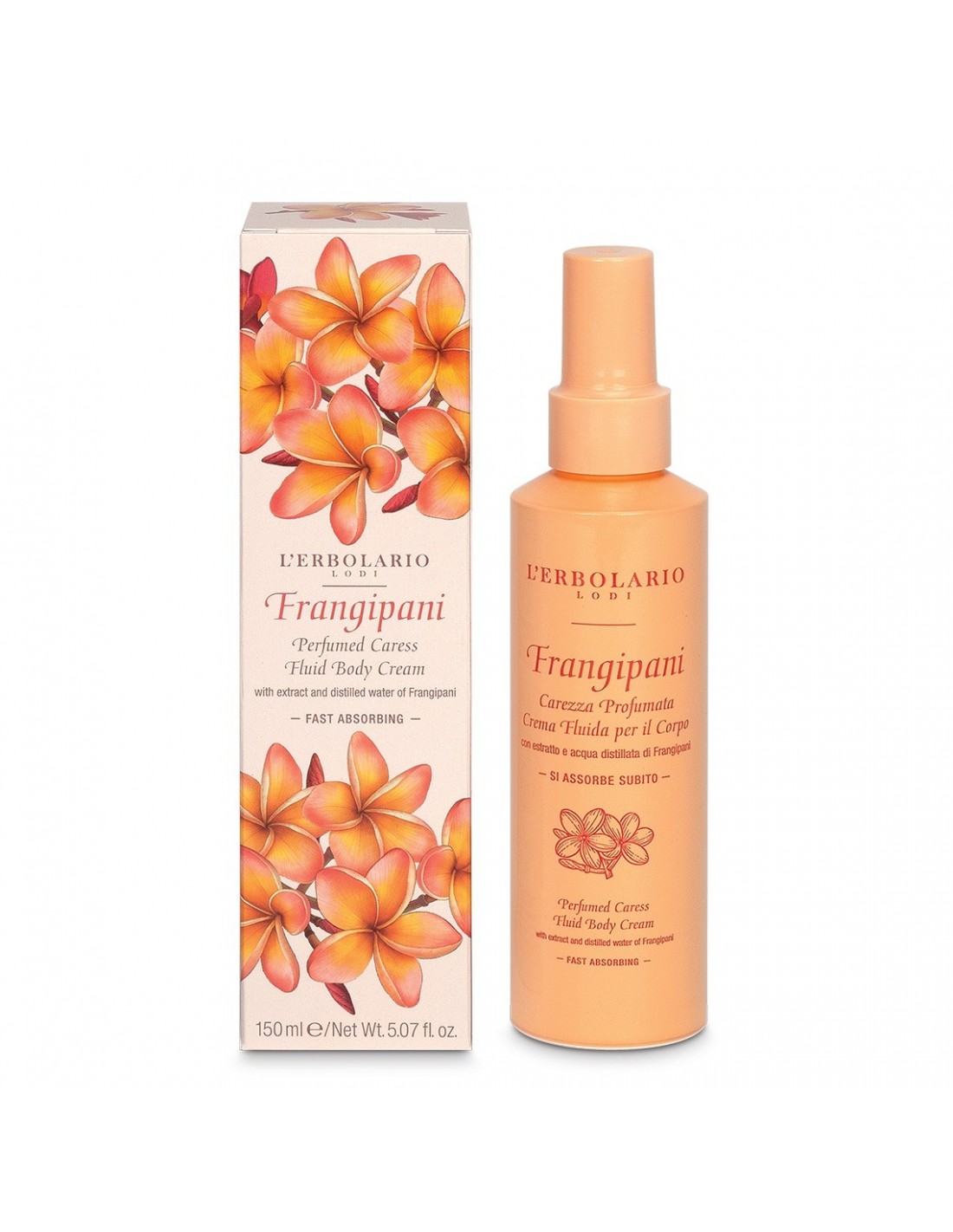 Crème fluide caresse corps au frangipanier