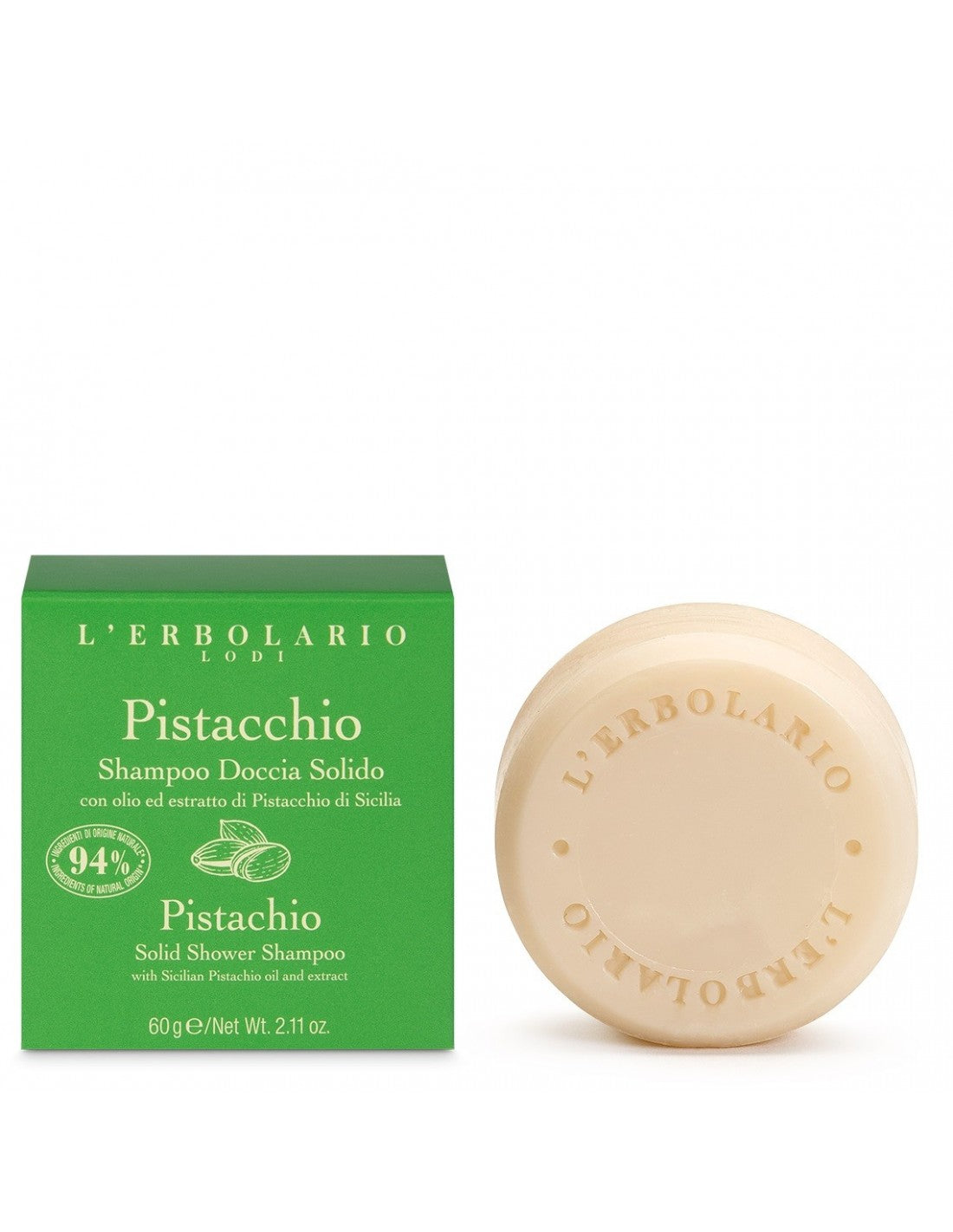 Shampoing douche solide à la pistache